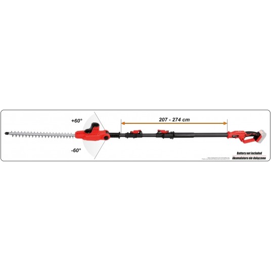 NOŻYCE DO ŻYWOPŁOTU 18V TELESKOP. - BODY -zdjęcie numer 6