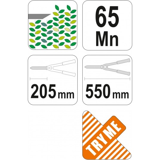 NOŻYCE DO ŻYWOPŁOTU 550MM FLO -zdjęcie numer 3