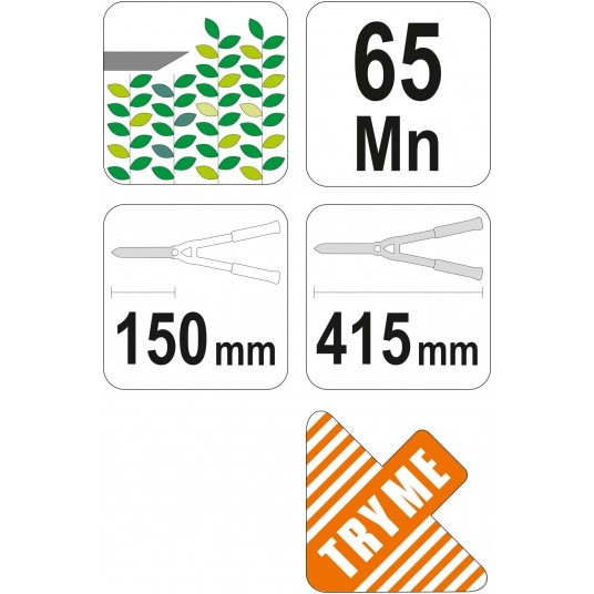 NOŻYCE DO ŻYWOPŁOTU MINI 415MM -zdjęcie numer 2