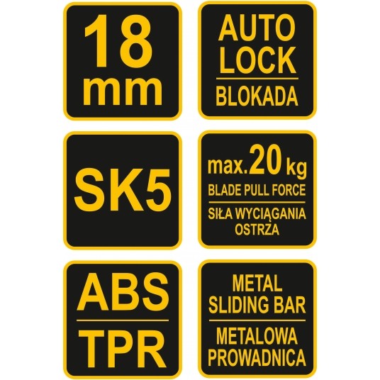 NOŻYK Z OSTRZEM ŁAMANYM 18MM -zdjęcie numer 5
