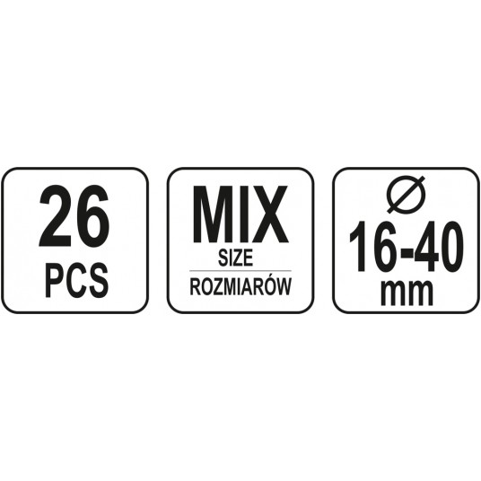 OBEJMY SKRĘCANE MIX ROZMIARÓW 26 SZT -zdjęcie numer 4