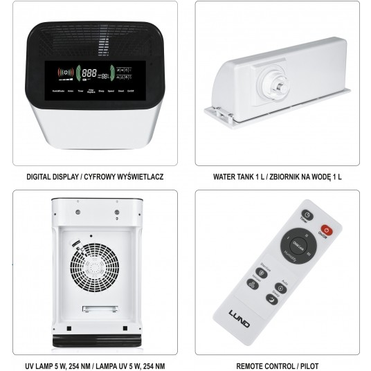 OCZYSZCZ. POW. 55W, 330M3/H,NAWILŻACZ,UV -zdjęcie numer 7