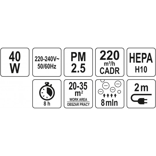 OCZYSZCZACZ POWIETRZA 40W, 220M3/H -zdjęcie numer 6