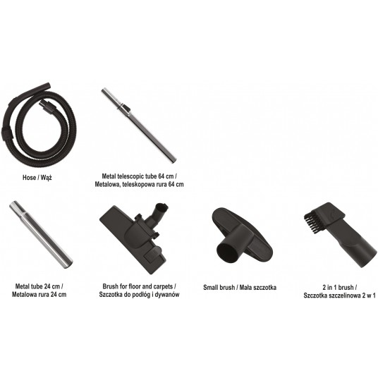 ODKURZACZ CYKL. 700W ZŁOTY 3 SZCZOTKI -zdjęcie numer 12