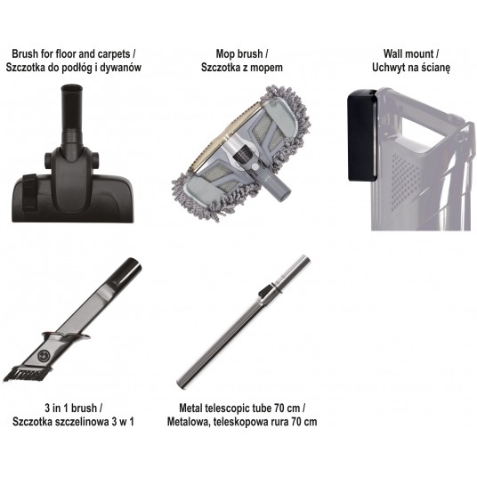 ODKURZACZ PIONOWY 800W 1L -zdjęcie numer 12