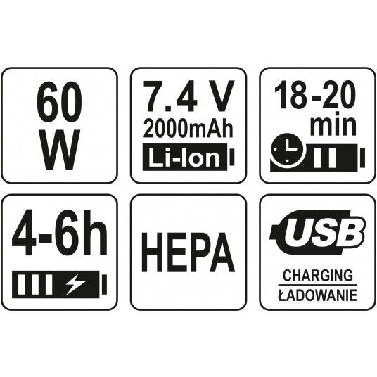 ODKURZACZ SAMOCHODOWY BEZPRZEWODOWY 60W -zdjęcie numer 11