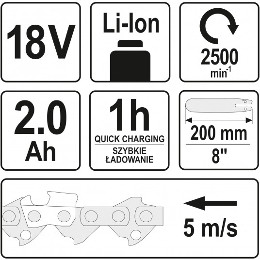 OKRZESYWARKA TELESKOPOWA 18V 8'' - 2AH -zdjęcie numer 7