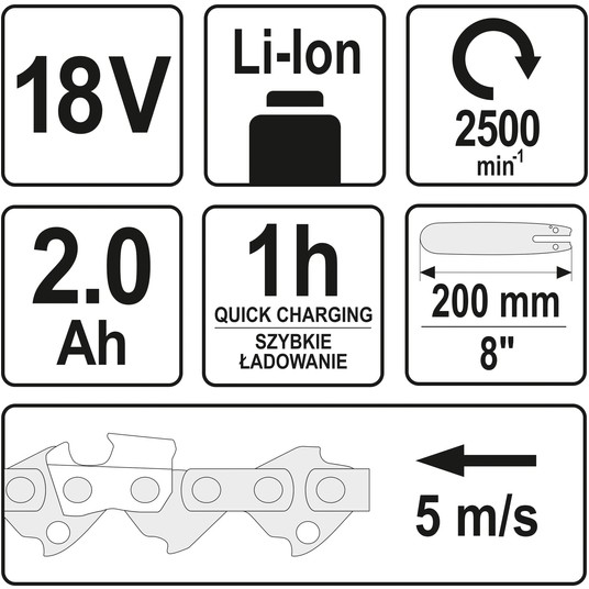 OKRZESYWARKA TELESKOPOWA 18V 8'' - 2AH -zdjęcie numer 7