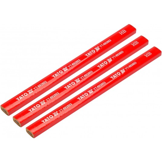 OŁÓWKI STOLARSKIE HB 3SZT -zdjęcie numer 2