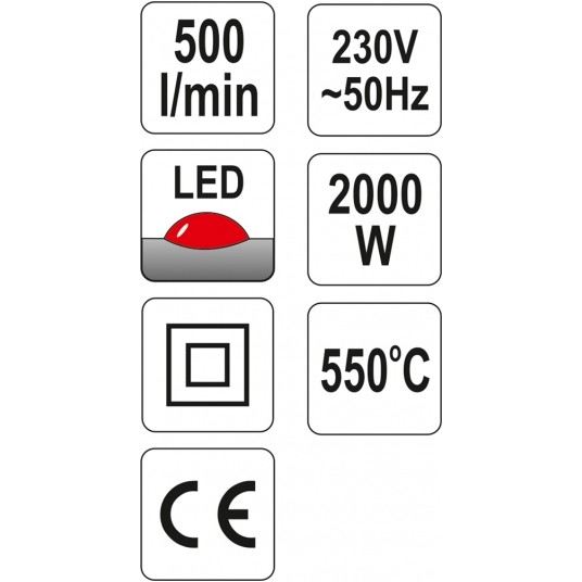 OPALARKA 2000W 50~550°C AKCES wskaźn LED -zdjęcie numer 4
