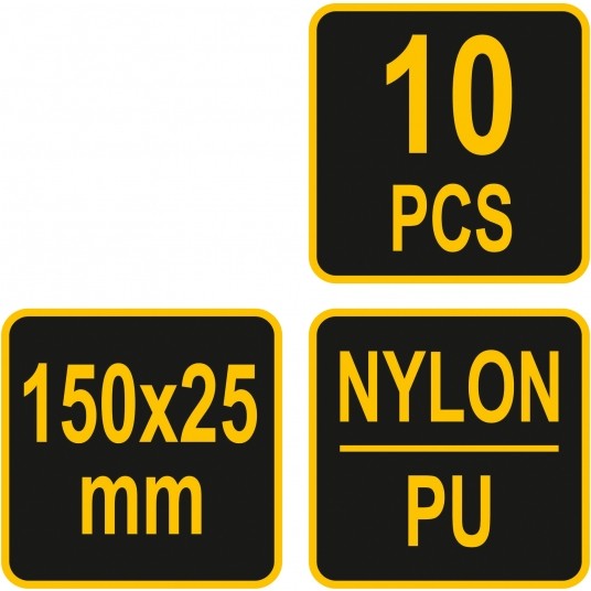 OPASKA Z RZEPEM 150MM 10SZT. BIAŁE -zdjęcie numer 3