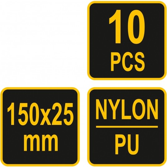 OPASKA Z RZEPEM 150MM 10SZT. CZARNE -zdjęcie numer 3