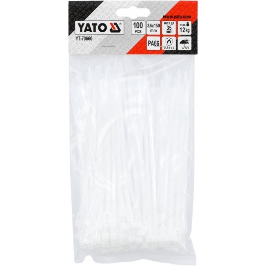 OPASKI PLA, ROZPI 3,6X150MM 100SZT.BIAŁE -zdjęcie numer 4