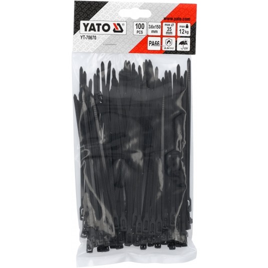 OPASKI PLA, ROZPI 3,6X150MM 100SZT. CZAR -zdjęcie numer 4