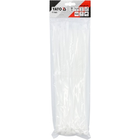 OPASKI PLA, ROZPI 7,6X300MM 50SZT. BIAŁE -zdjęcie numer 4