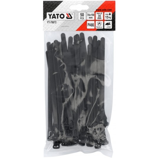 OPASKI PLAS, ROZPI 7,6X150MM 50SZT. CZAR -zdjęcie numer 4