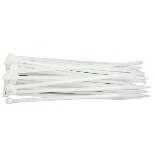 OPASKI PLASTIKOWE 100X2,5 100SZT. BIAŁE -zdjęcie numer 1