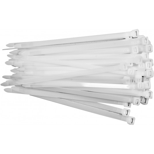 OPASKI PLASTIKOWE 200X7,6 50SZT. BIAŁE -zdjęcie numer 1