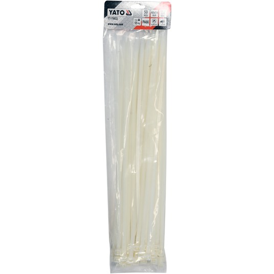 OPASKI PLASTIKOWE 400X7,6 50SZT. BIAŁE -zdjęcie numer 3