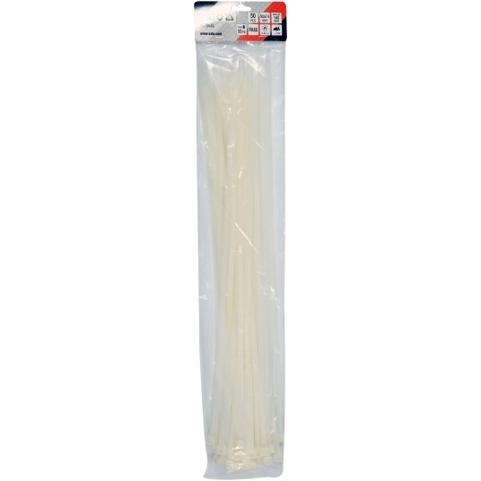 OPASKI PLASTIKOWE 500X7,6 50SZT. BIAŁE -zdjęcie numer 3