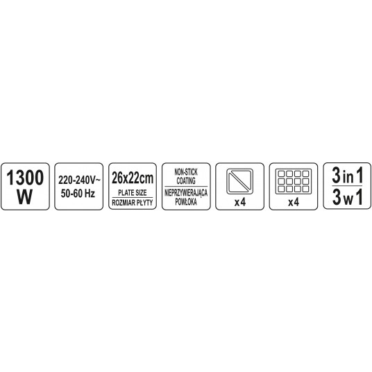 OPIEKACZ 1300W, 3W1, 4 TOSTY -zdjęcie numer 14