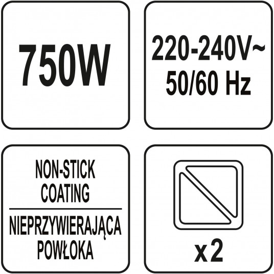 OPIEKACZ 750W, 2 TOSTY, STAL NIERDZEWNA -zdjęcie numer 6