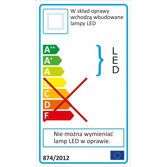 OPRAWA SUFITOWA LED 18W 300x300x15MM -zdjęcie numer 2