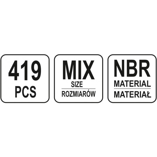 ORINGI GUMOWE MIX 419 SZT -zdjęcie numer 5