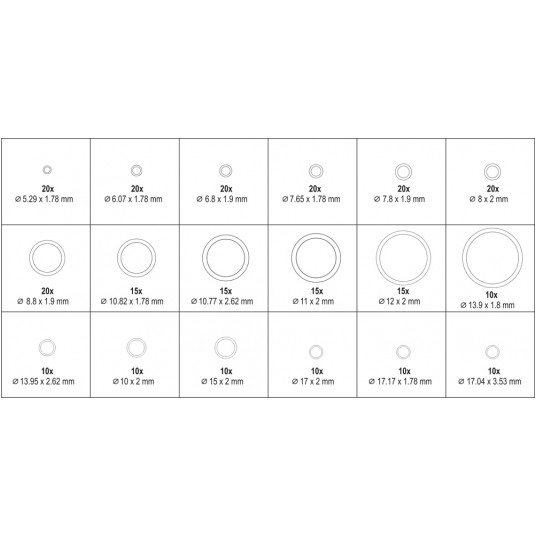 ORINGÓW Z HNBR DO KLIMATYZACJI 270 SZT -zdjęcie numer 3