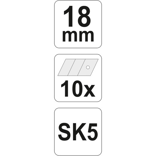 OSTRZE ŁAMANE DO NOŻYKA 18MM 10SZT -zdjęcie numer 4