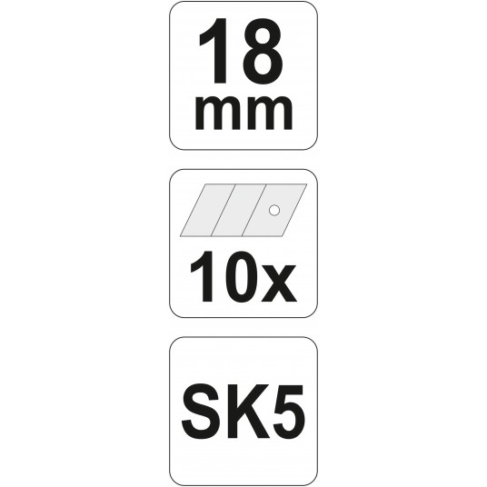 OSTRZE ŁAMANE DO NOŻYKA 18MM 10SZT -zdjęcie numer 4