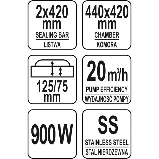 PAKOWARKA PRÓŻNIOWA WOLNOSTOJĄCA 420MM -zdjęcie numer 6