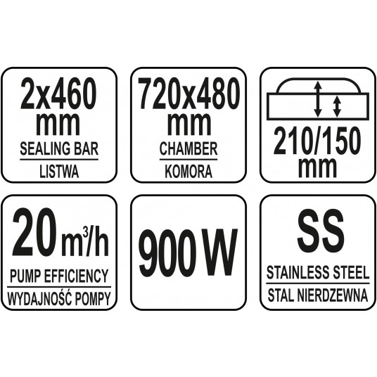 PAKOWARKA PRÓŻNIOWA WOLNOSTOJĄCA 460MM -zdjęcie numer 6