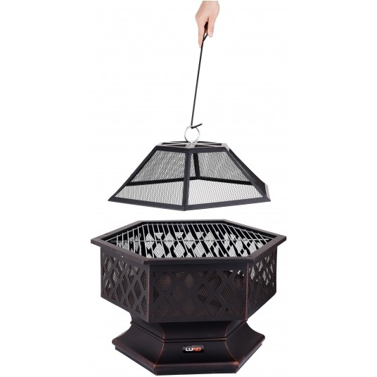 PALENISKO OGR. STAL. Z RUSZTEM 70X60CM -zdjęcie numer 3