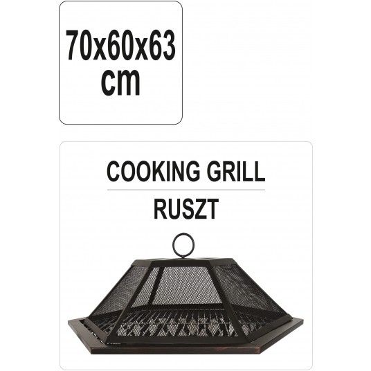 PALENISKO OGR. STAL. Z RUSZTEM 70X60CM -zdjęcie numer 7