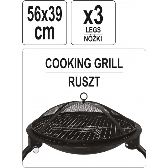 PALENISKO OGRODOWE STAL. Z RUSZTEM 56CM -zdjęcie numer 9