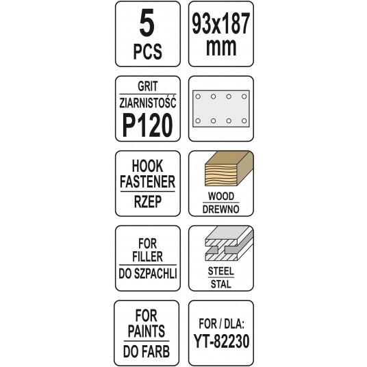 PAPIER ŚCIERNY 90MM X 187MM P120 -zdjęcie numer 3