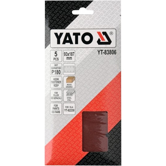 PAPIER ŚCIERNY 90MM X 187MM P180 -zdjęcie numer 2