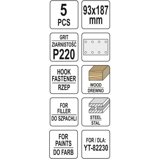 PAPIER ŚCIERNY 90MM X 187MM P220 -zdjęcie numer 3