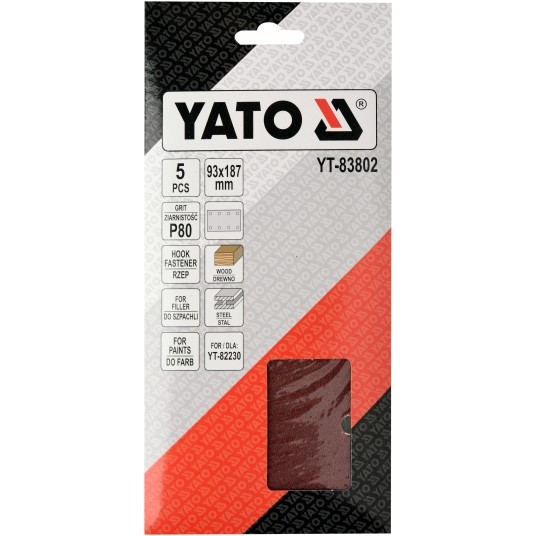 PAPIER ŚCIERNY 90MM X 187MM P80 -zdjęcie numer 2