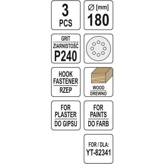 PAPIER ŚCIERNY NA RZEP 180MM P240 -zdjęcie numer 3