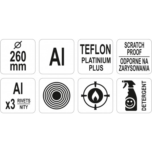 PATELNIA ALU DO NALEŚNIKÓW PTFE 260MM -zdjęcie numer 4
