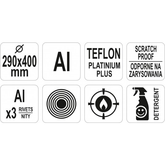 PATELNIA ALU DO RYB PTFE 400x290MM -zdjęcie numer 9
