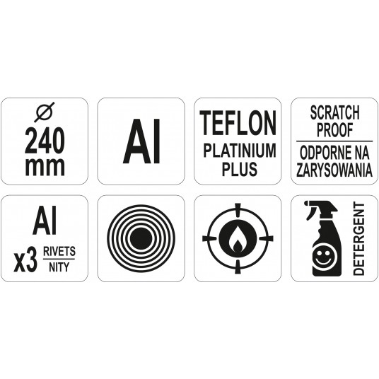 PATELNIA ALU PTFE 240MM -zdjęcie numer 4