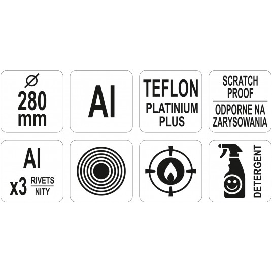 PATELNIA ALU PTFE 280MM -zdjęcie numer 5