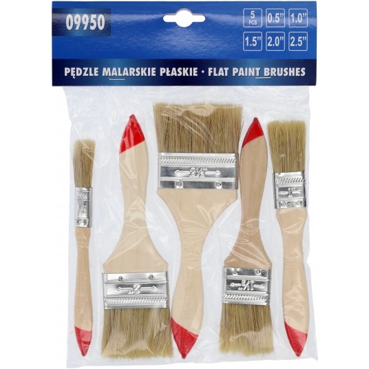 PĘDZLE MALARSKIE 5 SZT 0,5"-2,5" -zdjęcie numer 1
