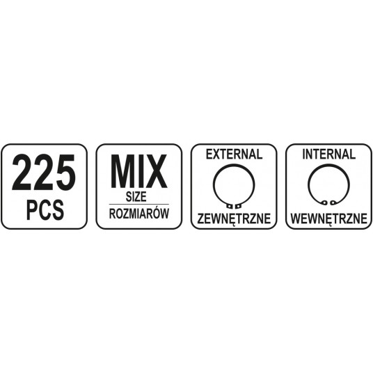 PIERŚCIENIE SEGERA ZEW/WEW MIX 225 SZT -zdjęcie numer 4