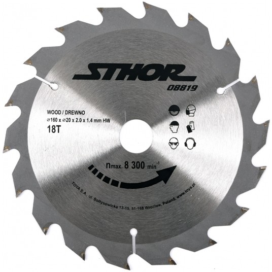 PIŁA TARCZOWA Z WĘGLIKIEM D160 T18 d20 -zdjęcie numer 1