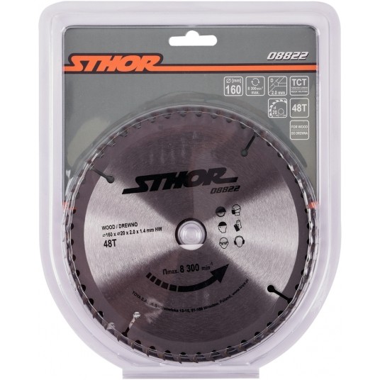 PIŁA TARCZOWA Z WĘGLIKIEM D160 T48 d20 -zdjęcie numer 2