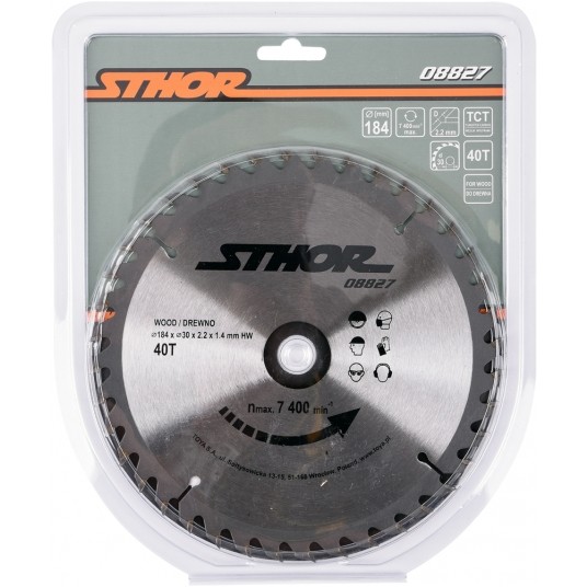 PIŁA TARCZOWA Z WĘGLIKIEM D184 T40 d30 -zdjęcie numer 2